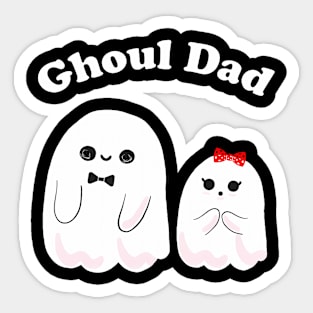 Ghoul Dad Daddy Ghost Father Halloween Costume Sticker